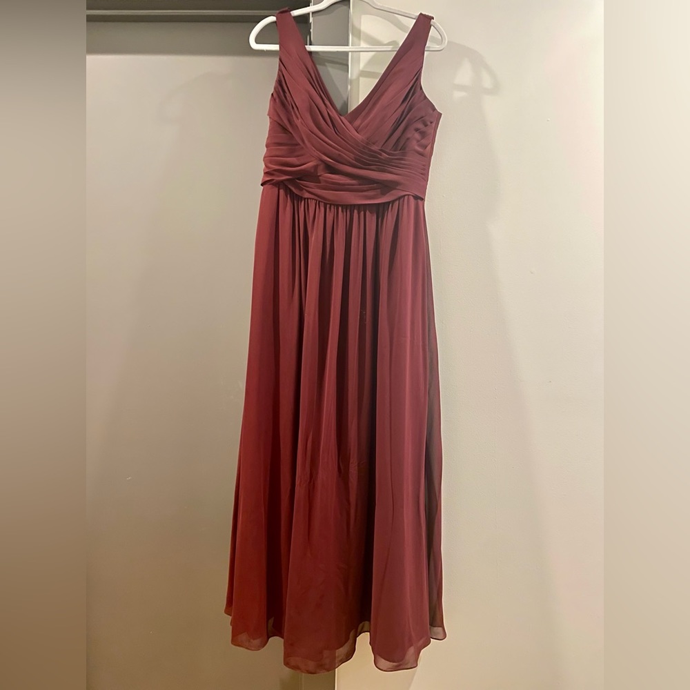 Maroon floor length dress